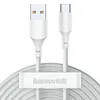 Baseus 2x kabel USB-A - USB Typ C szybkie ładowanie Quick Charge 40 W 5 A 1,5 m - biały (TZCATZJ-02)